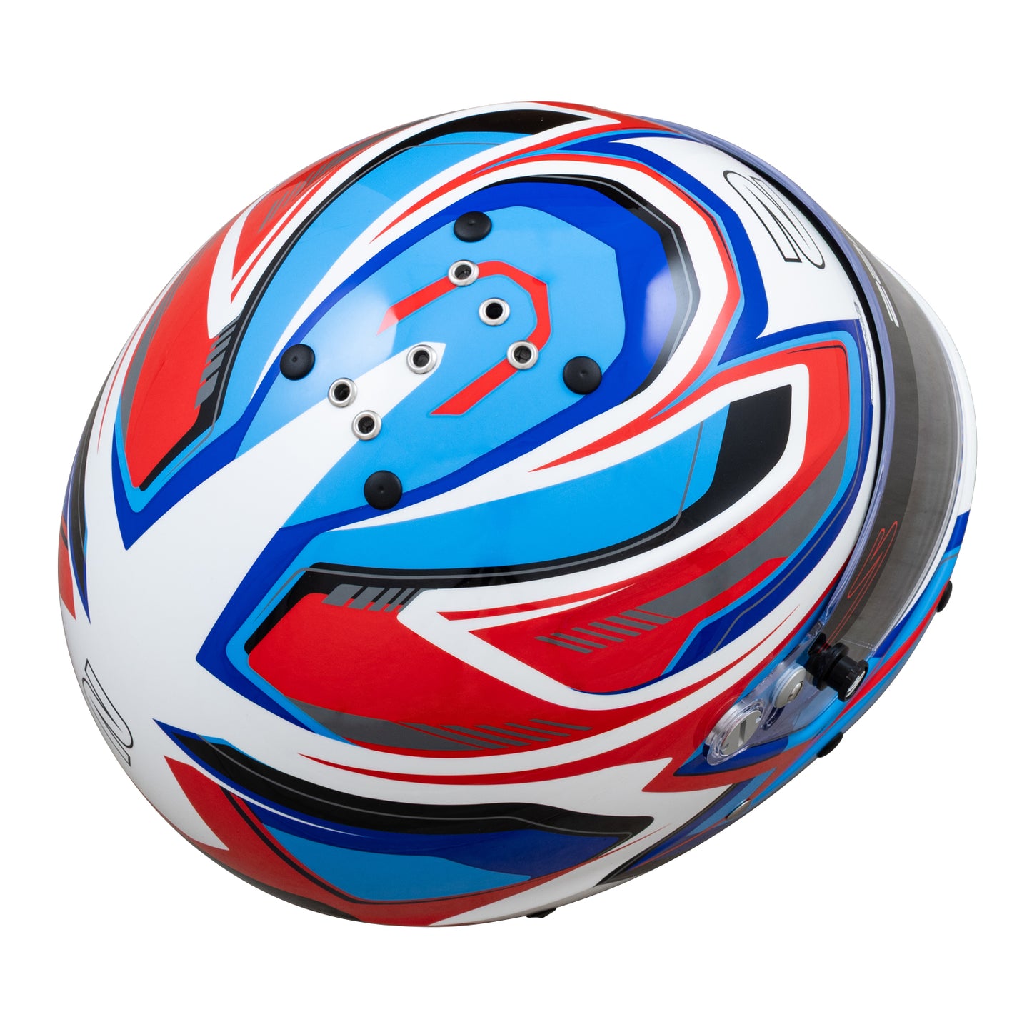 Zamp RZ-63F SNELL SA2025/FIA8859-2024 Red/Blue Graphic Large Z-20 Clear Shield Series 31 Cheek Pads Series 28 Crown Liner