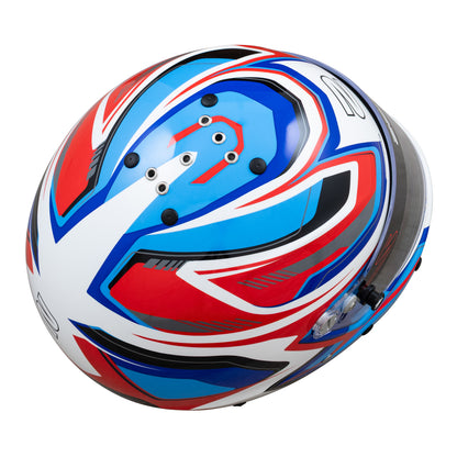 Zamp RZ-63F SNELL SA2025/FIA8859-2024 Red/Blue Graphic Large Z-20 Clear Shield Series 31 Cheek Pads Series 28 Crown Liner