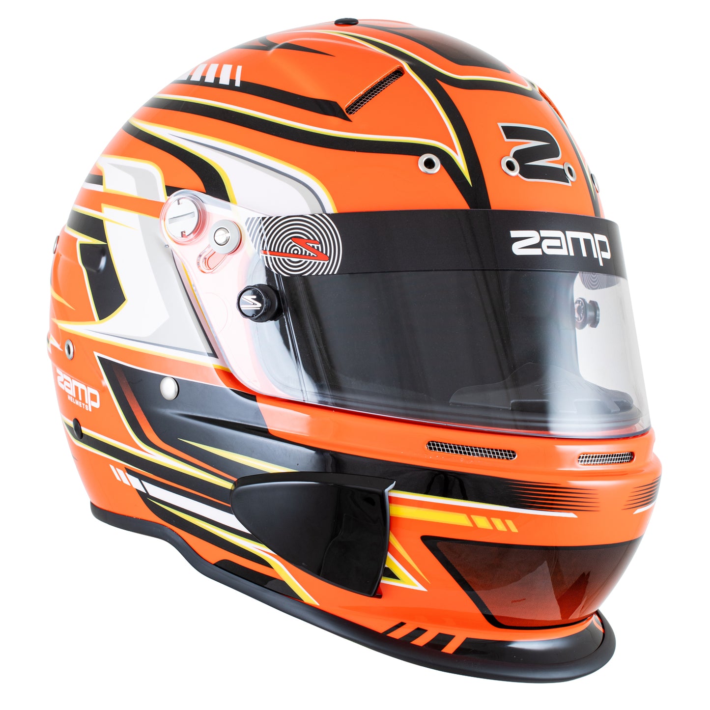 Zamp RZ-70S SNELL SA2025 Orange Graphic Medium Z-20 Clear Shield Series 28 Interior