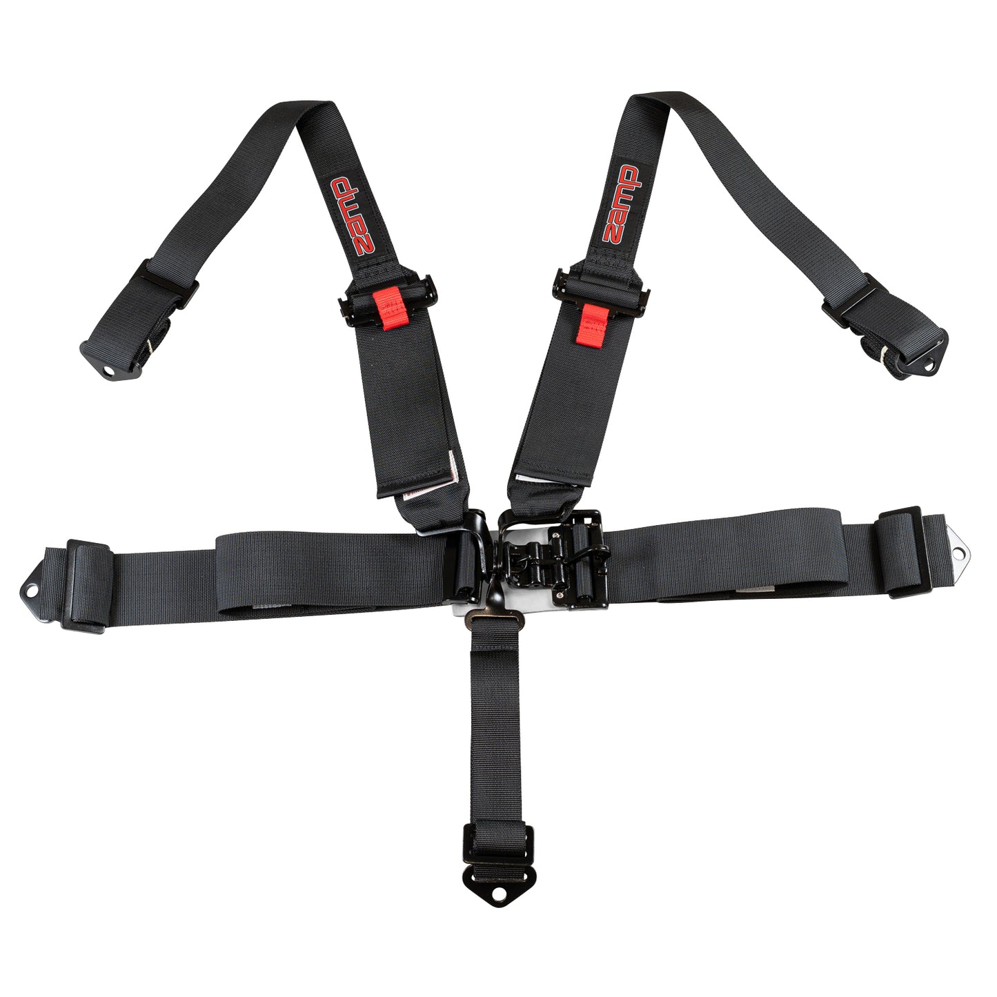 Zamp Race Seat Harness Black 3/2 Shoulder 3 5 Point Pull Down (Out) SFI 16.1