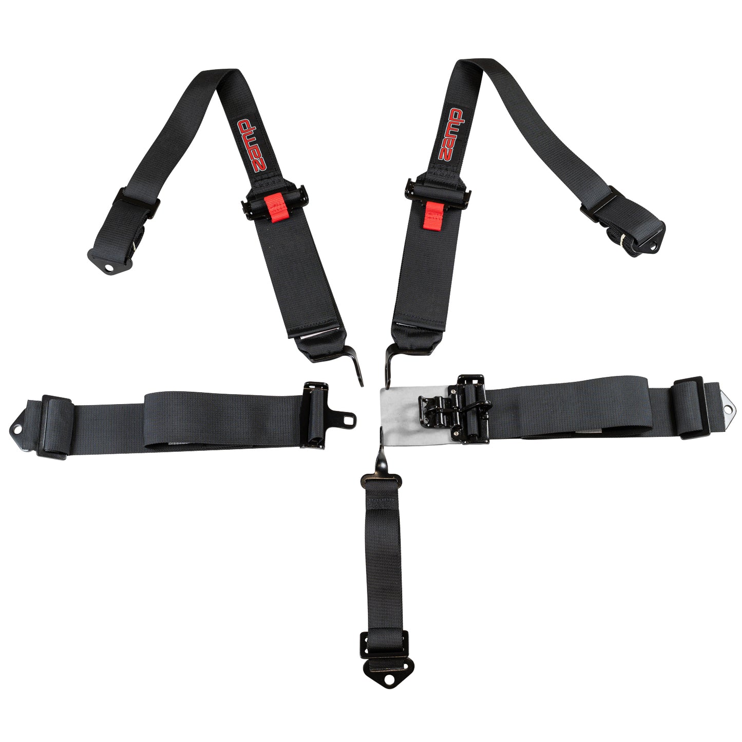 Zamp Race Seat Harness Black 3/2 Shoulder 3 5 Point Pull Down (Out) SFI 16.1