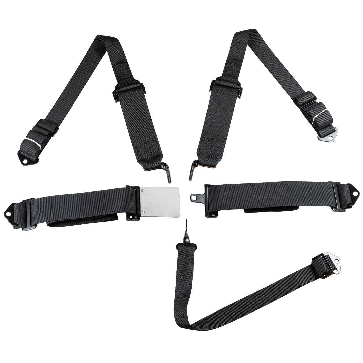 Zamp Race Seat Harness Black 3/2 Shoulder 3 5 Point Pull Down (Out) SFI 16.1