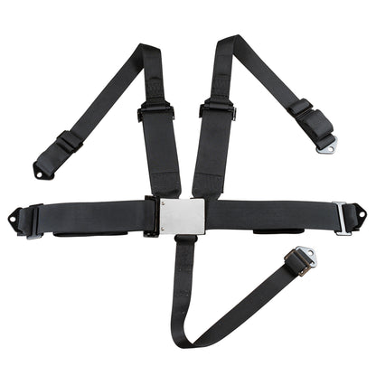Zamp Race Seat Harness Black 3/2 Shoulder 3 5 Point Pull Down (Out) SFI 16.1
