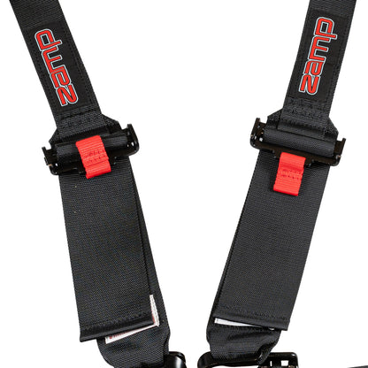 Zamp Race Seat Harness Black 3/2 Shoulder 3 5 Point Pull Down (Out) SFI 16.1