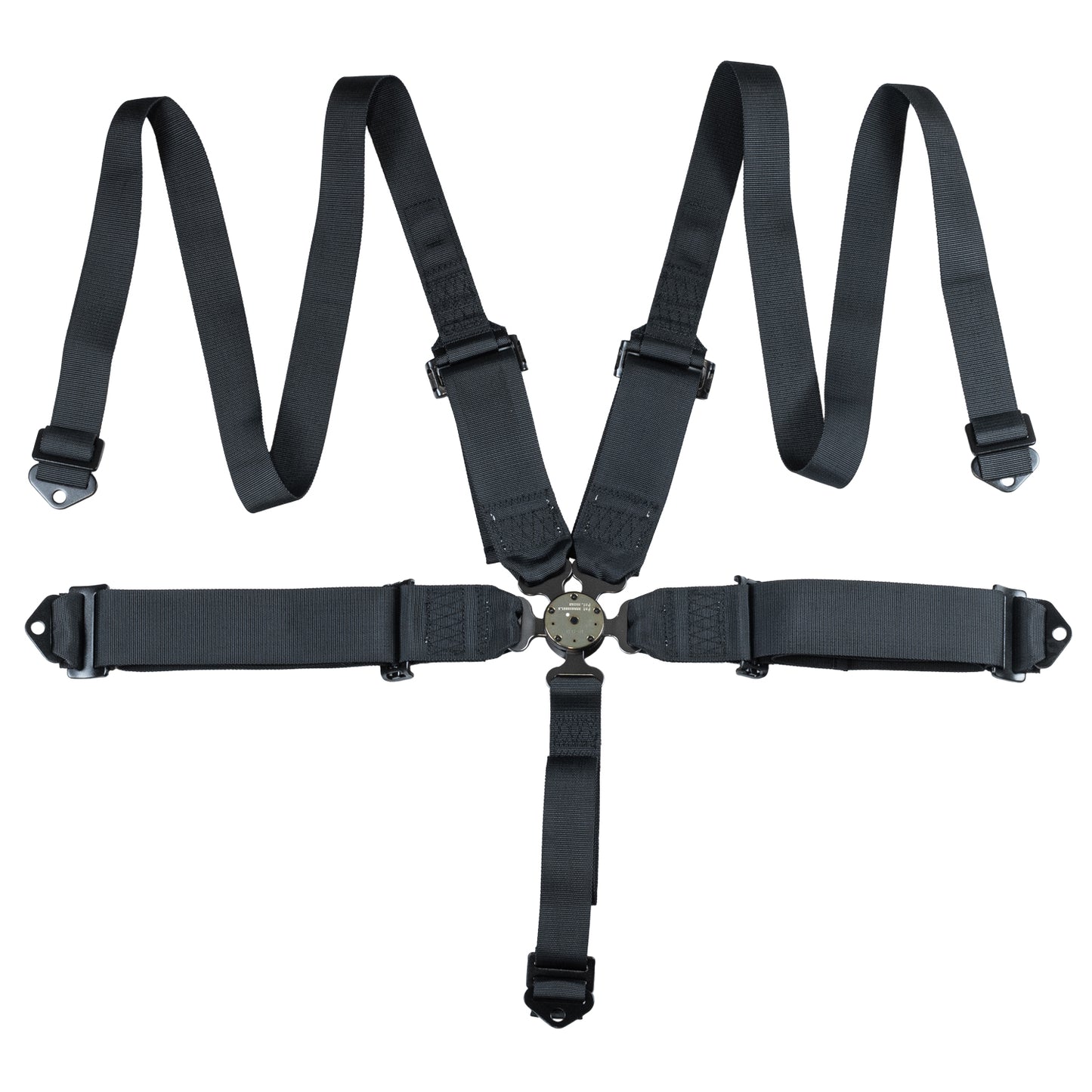 Zamp Race Seat Harness Black 3\q/2\q CAM Lock 5 Point Pull Down (Out) SFI 16.1