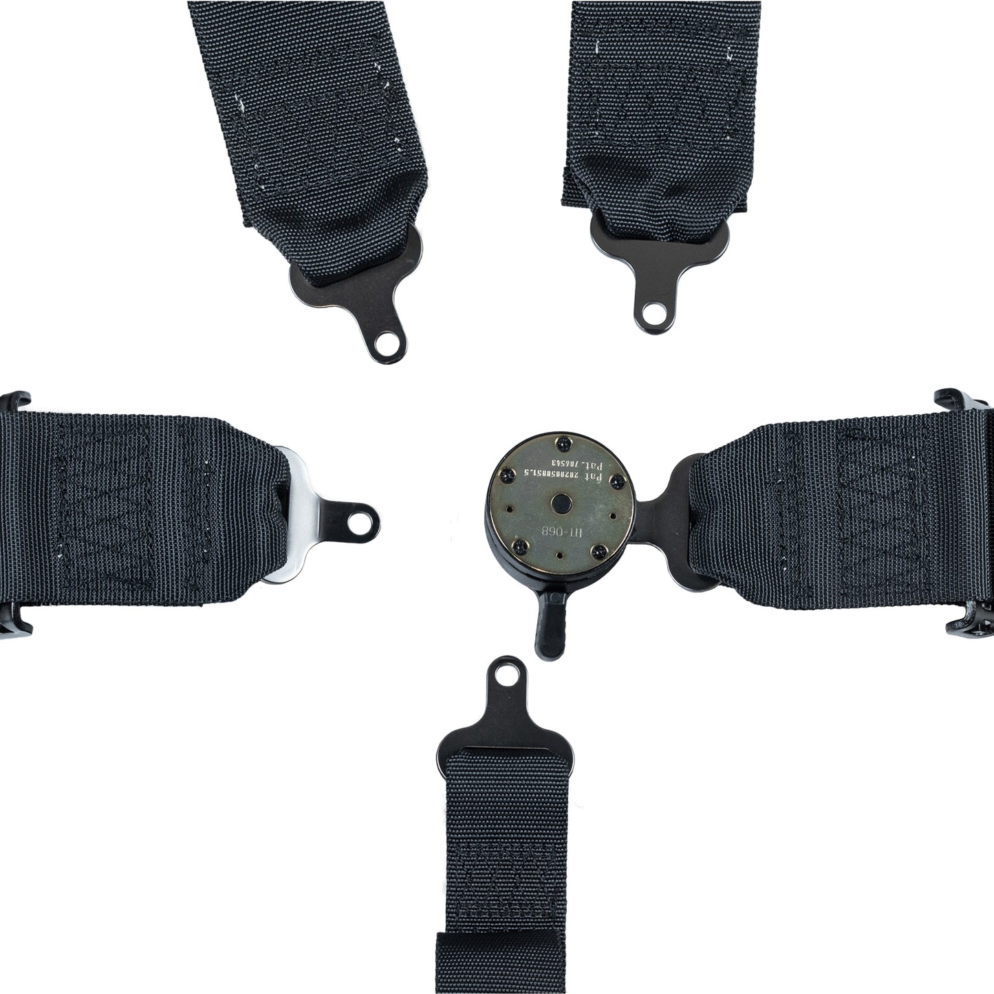 Zamp Race Seat Harness Black 3\q/2\q CAM Lock 5 Point Pull Down (Out) SFI 16.1