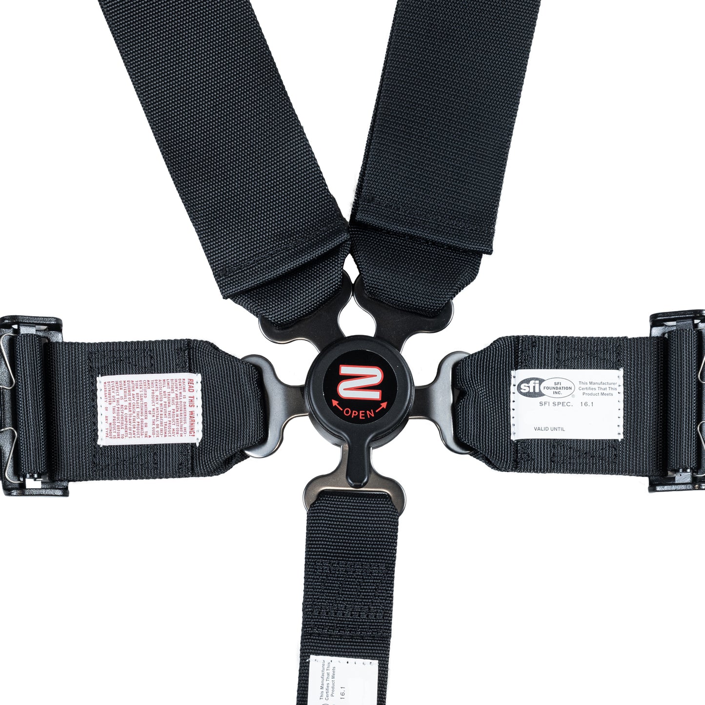 Zamp Race Seat Harness Black 3\q/2\q CAM Lock 5 Point Pull Down (Out) SFI 16.1