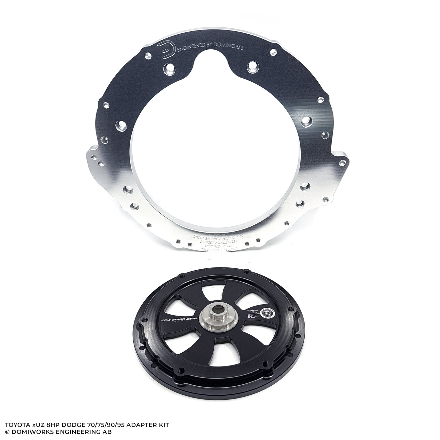 DomiWorks Engineering - Toyota 1UZ/2UZ/3UZ to Dodge 8HP 70/75/90/95 Charger/Challenger/Scat Pack Hellcat Trackhawk RAM Adapter Kit