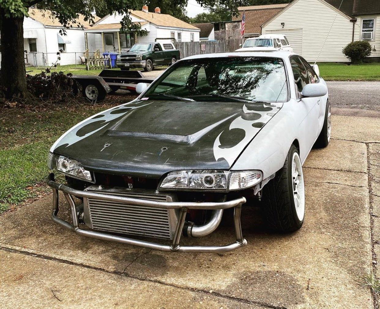 True Focus Fabrication - Nissan S13/S14/S15/R32 - Front Dual Row Bash Bar - Type 2