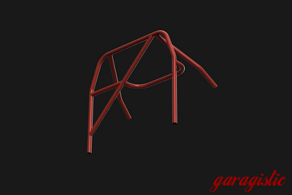 E30 Bolt In Roll Bar - Coupe & Sedan-Roll Bars-grip-drift-Red-Bent Harness Bar (Taller Drivers)-Bent Rear Legs - No X-Garagistic-bmw