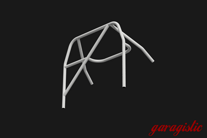 E30 Bolt In Roll Bar - Coupe & Sedan-Roll Bars-grip-drift-White-Bent Harness Bar (Taller Drivers)-Bent Rear Legs - No X-Garagistic-bmw