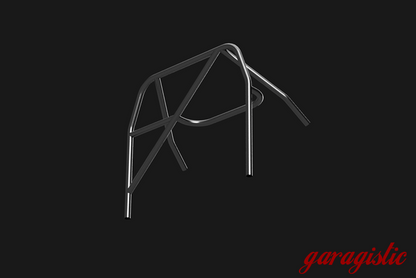 E30 Bolt In Roll Bar - Coupe & Sedan-Roll Bars-grip-drift-Bare-Bent Harness Bar (Taller Drivers)-Bent Rear Legs - No X-Garagistic-bmw