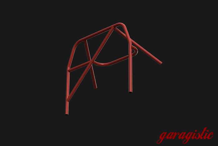 E30 Bolt In Roll Bar - Coupe & Sedan-Roll Bars-grip-drift-Red-Bent Harness Bar (Taller Drivers)-Straight Rear Legs - No X-Garagistic-bmw