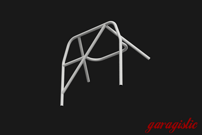 E30 Bolt In Roll Bar - Coupe & Sedan-Roll Bars-grip-drift-White-Bent Harness Bar (Taller Drivers)-Straight Rear Legs - No X-Garagistic-bmw