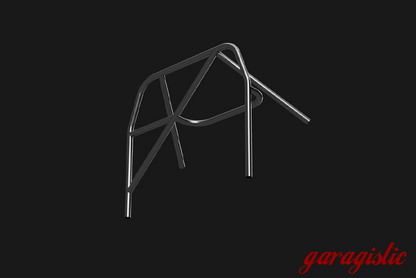 E30 Bolt In Roll Bar - Coupe & Sedan-Roll Bars-grip-drift-Bare-Bent Harness Bar (Taller Drivers)-Straight Rear Legs - No X-Garagistic-bmw
