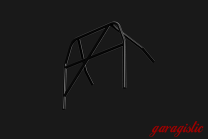 E30 Bolt In Roll Bar - Coupe & Sedan-Roll Bars-grip-drift-Black-Straight Harness Bar-Bent Rear Legs - No X-Garagistic-bmw