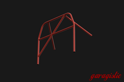E30 Bolt In Roll Bar - Coupe & Sedan-Roll Bars-grip-drift-Red-Straight Harness Bar-Straight Rear Legs - No X-Garagistic-bmw