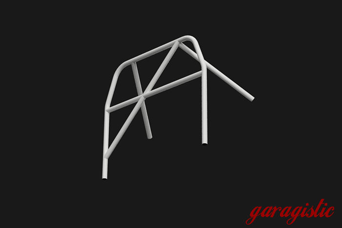 E30 Bolt In Roll Bar - Coupe & Sedan-Roll Bars-grip-drift-White-Straight Harness Bar-Straight Rear Legs - No X-Garagistic-bmw
