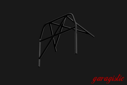 E30 Bolt In Roll Bar - Coupe & Sedan-Roll Bars-grip-drift-Black-Straight Harness Bar-Double Diagonal (X) - With Straight Rear Legs-Garagistic-bmw