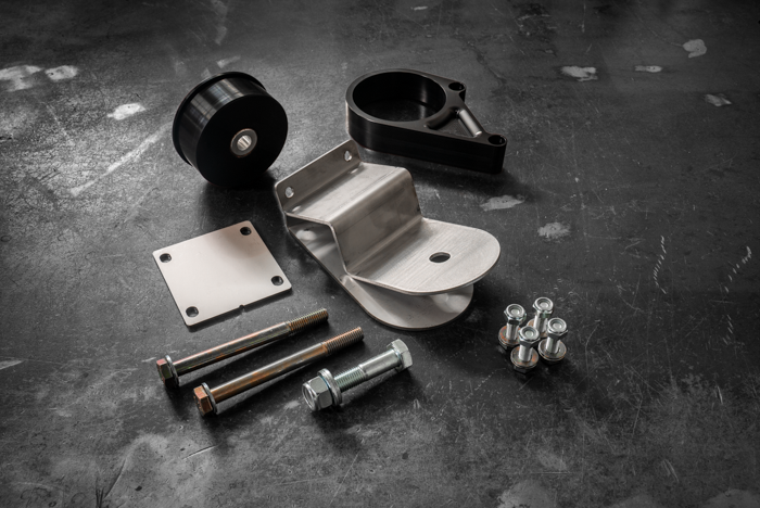 E30 Secondary Diff Mount-Suspension Parts-grip-drift-Delrin-Z M Finned-Anodized Black-Garagistic-bmw