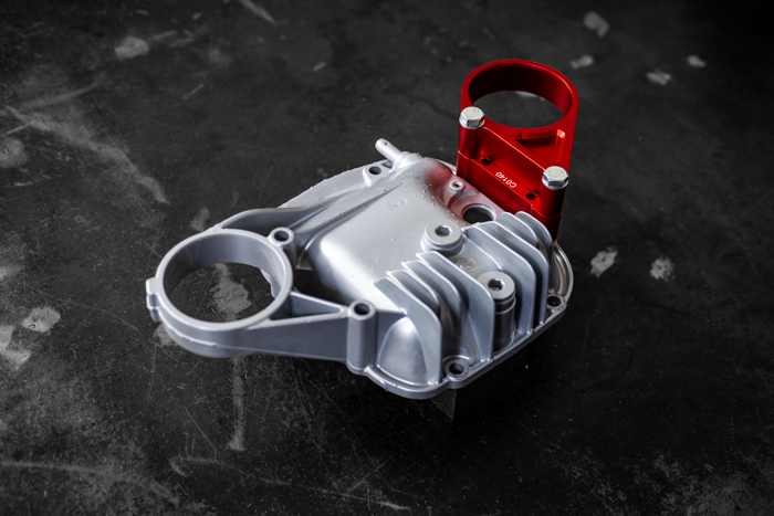 E30 Secondary Diff Mount-Suspension Parts-grip-drift-No Bushing-Standard E30-Raw Aluminum-Garagistic-bmw