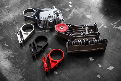 E30 Secondary Diff Mount-Suspension Parts-grip-drift-No Bushing-Standard E30-Raw Aluminum-Garagistic-bmw