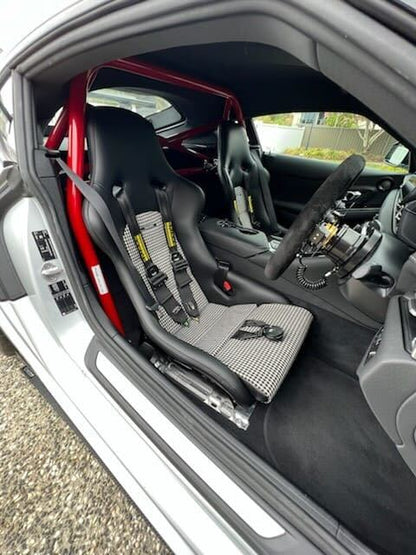 A90 Supra Racing Seat Floor Mount Adapters-Seat Mounts-grip-drift-Bare Aluminum-No Side Brackets-Garagistic-bmw