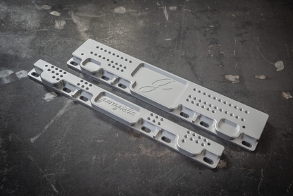 E82/E90/E92 Racing Seat Floor Mount Adapters-Seat Mounts-grip-drift-E82-Bare Aluminum-No Side Brackets-Garagistic-bmw