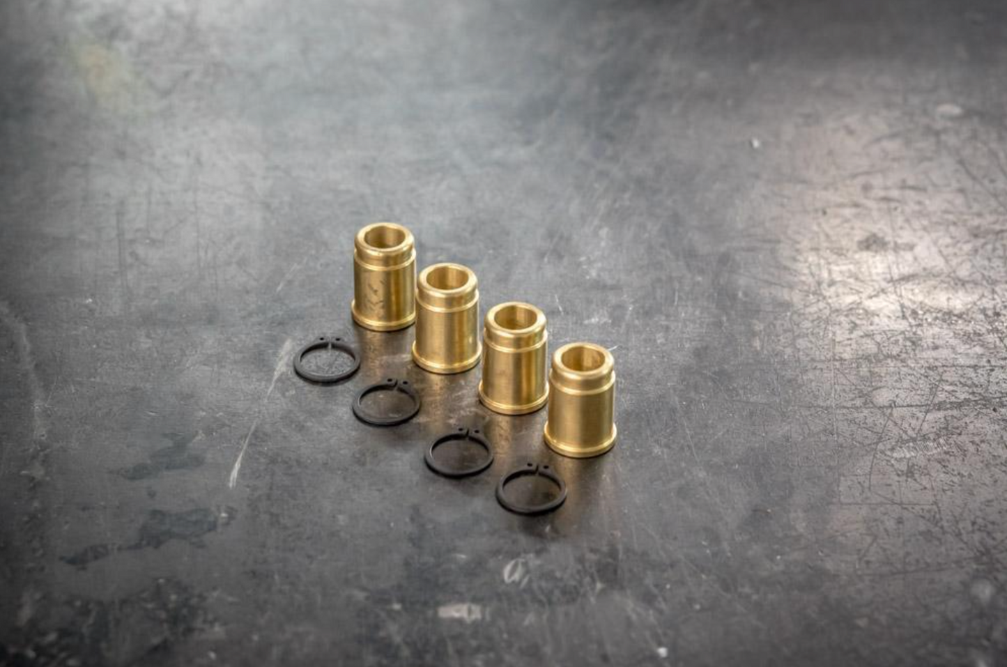 Mercedes Brass Brake Caliper Guide Bushing Kit - (ATE Calipers, PN A0004200076)-Brake Parts-grip-drift-Standard (No Dust Caps)-No slider pins-Garagistic-bmw