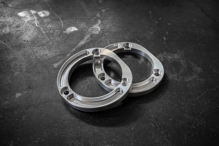 190E (W201) Aluminum Front Strut Tower Reinforcements-Suspension Parts-grip-drift-Bare-Garagistic-bmw