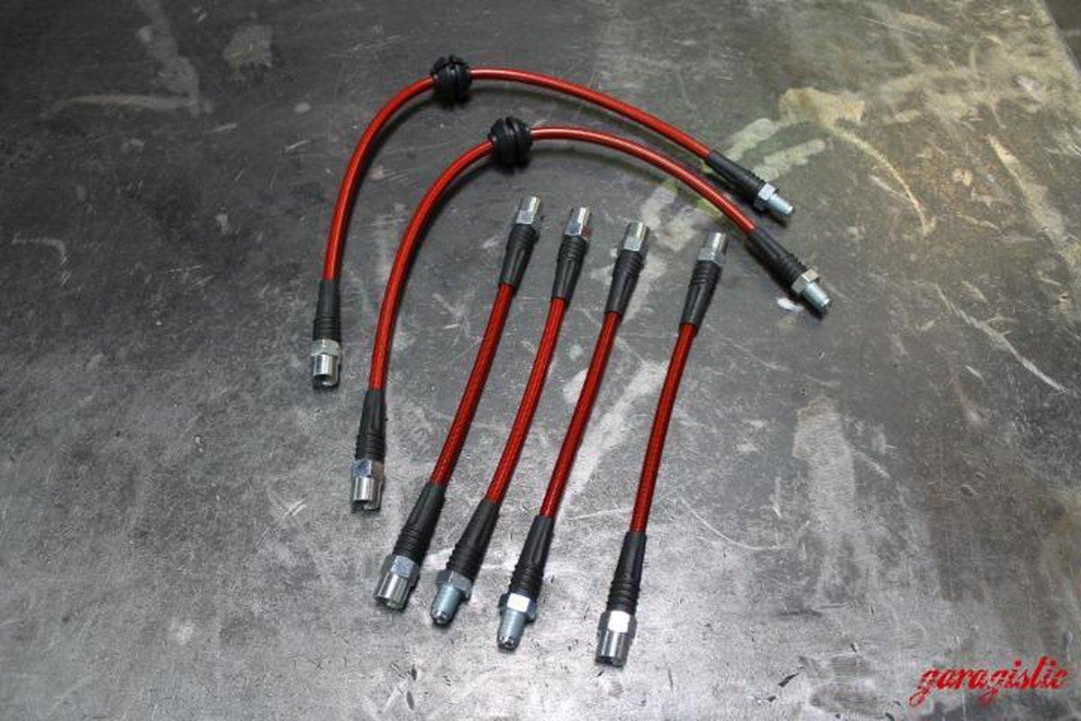 E28 Stainless Steel Complete 6 Brake Line Kit - DOT Compliant
