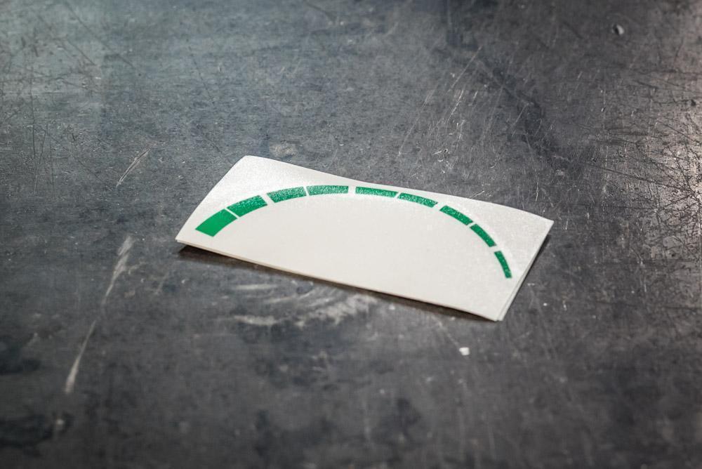 E30 Alpina Style Tach Strip (Green or Red stripes)-Interior Parts-grip-drift-Green-Garagistic-bmw