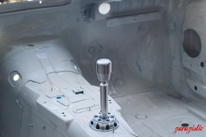 Garagistic Solid Chassis Mounted Short Shifter - E30, E36, E46-Shifters-grip-drift-Bare-OEM-Aluminum Standard-Garagistic-bmw