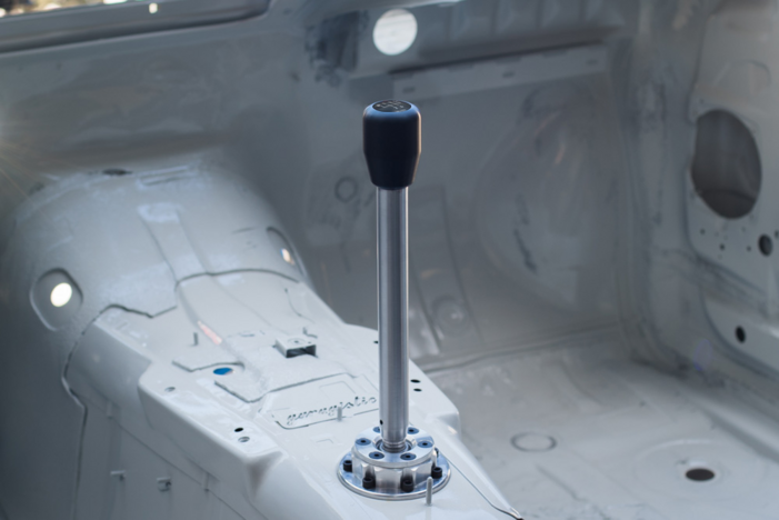 Garagistic Solid Chassis Mounted Short Shifter - E30, E36, E46-Shifters-grip-drift-Bare-Tall-Delrin Standard W/Emblem-Garagistic-bmw