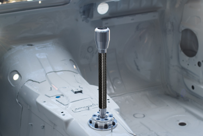 Garagistic Carbon Fiber Chassis Mounted Short Shifter - E46, E36, E30-Shifters-grip-drift-Bare-Tall-Aluminum Standard W/Emblem-Garagistic-bmw