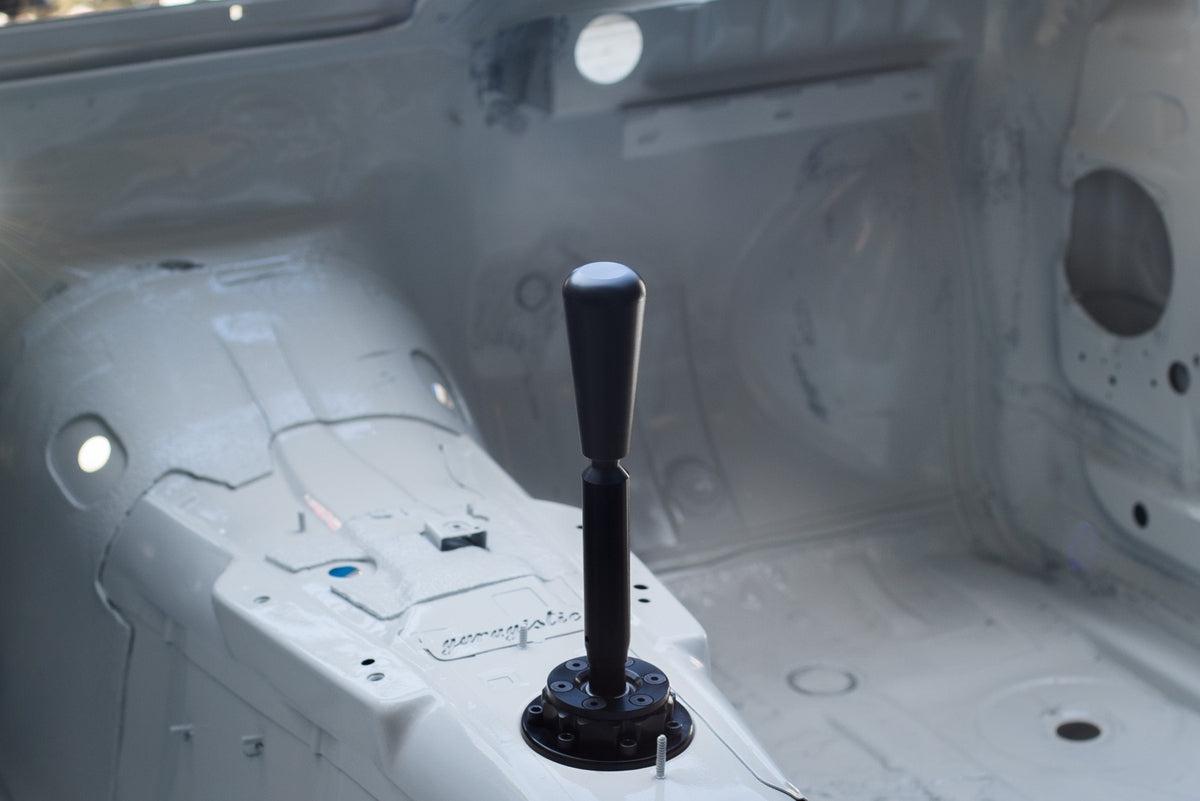 Garagistic Solid Chassis Mounted Short Shifter - E30, E36, E46-Shifters-grip-drift-Black Anodized-OEM-Delrin Bat-Garagistic-bmw