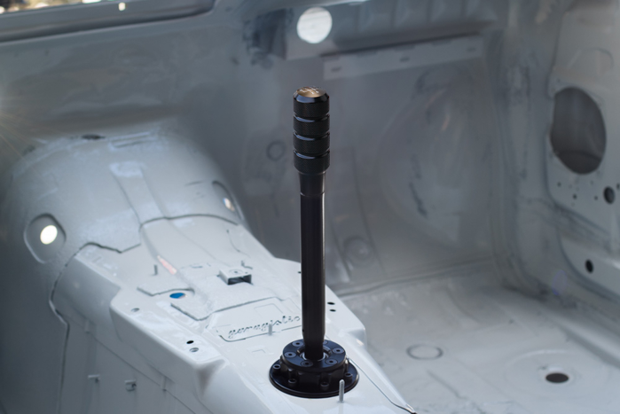 Garagistic Carbon Fiber Chassis Mounted Short Shifter - E46, E36, E30-Shifters-grip-drift-Black Anodized-Medium-Aluminum Knurled-Garagistic-bmw
