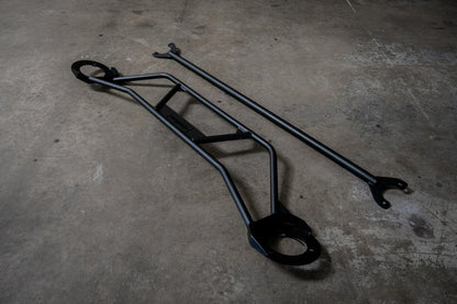 E36 Front and Rear Strut Bar Package combo - E36 M3, 328i, 328 compatible-Strut Bars-grip-drift-Black-Garagistic-bmw