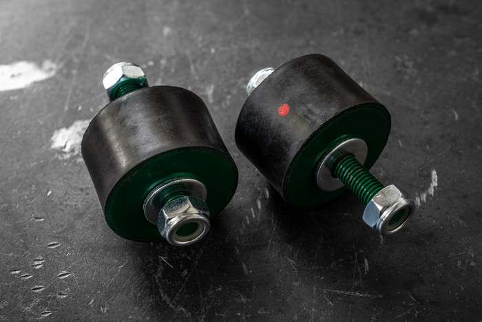 BMW HD Rubber Transmission Bushings (OEM+ upgrade)-Motor and Transmission Mounts-grip-drift-Yes, add Aluminum Enforcer Cups-Garagistic-bmw