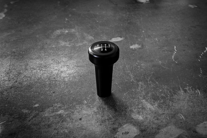 Vintage Delrin Shift Knob for BMW E21, E28, E30, E34, E36, E46-Shifter Accessories-grip-drift-Black-Recessed Option-5 Speed Emblem-Garagistic-bmw