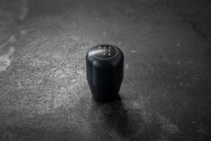 Standard Delrin Shift Knob for BMW E21, E28, E30, E34, E36, E46-Shifter Accessories-grip-drift-Recessed Option-4 Speed Emblem-Black-Garagistic-bmw