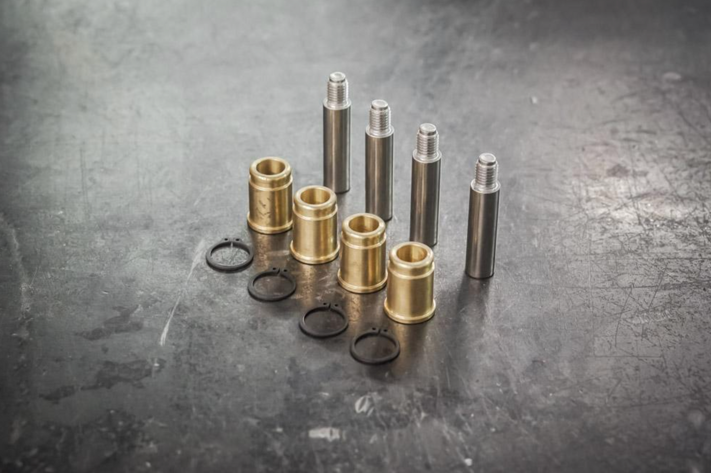 Mercedes Brass Brake Caliper Guide Bushing Kit - (ATE Calipers, PN A0004200076)-Brake Parts-grip-drift-Standard (No Dust Caps)-Add ATE slider pins-Garagistic-bmw