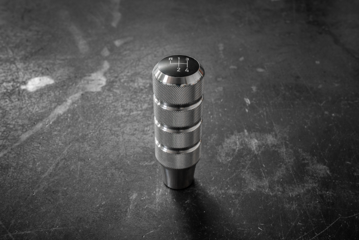 Garagistic Knurled Aluminum Shift Knob - E30, E36, E46, E82, E92-Shifter Accessories-grip-drift-Aluminum-Add 4 speed emblem-Garagistic-bmw