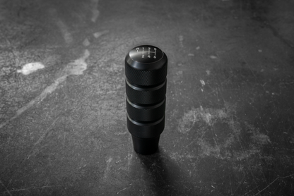 Garagistic Knurled Aluminum Shift Knob - E30, E36, E46, E82, E92-Shifter Accessories-grip-drift-Anodized Black-Add 6 speed emblem-Garagistic-bmw