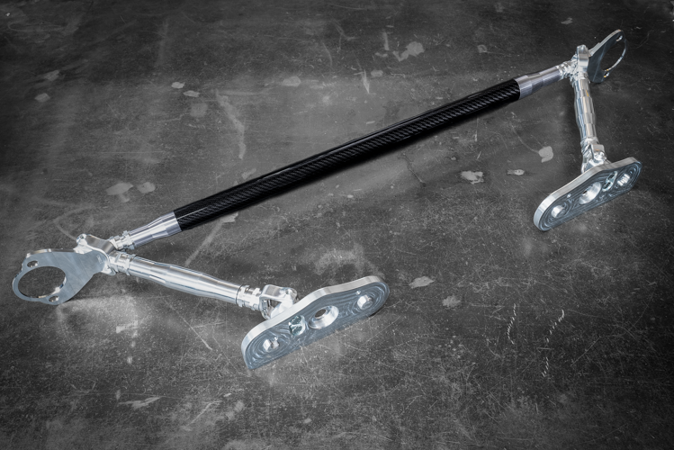 LTW Carbon Fiber E36 Modular 3 Piece Rear Strut Bar - 318, 325, 328, M3-Strut Bars-grip-drift-No Thanks-Raw Aluminum-Garagistic-bmw