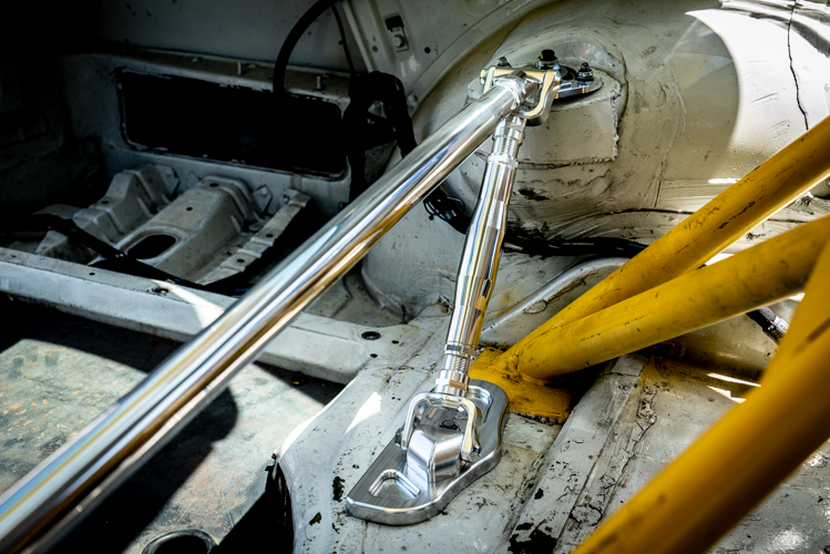 LTW E36 Modular 3 Piece Rear Strut Bar - 318, 325, 328, M3-Strut Bars-grip-drift-No Thanks-Raw Aluminum-Garagistic-bmw