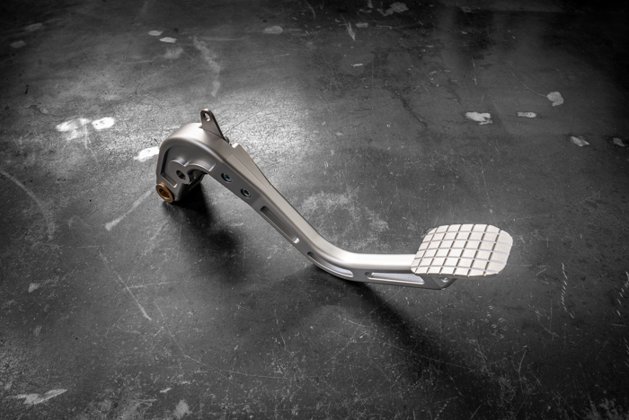 E46 Billet Clutch Pedal - 325i, M3, 330i (35311163870)-Pedal Box Parts-grip-drift-Bare Aluminum-Garagistic-bmw