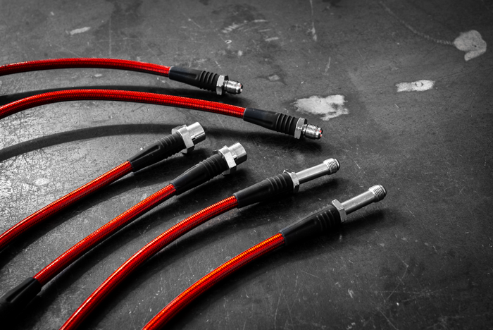 BMW E9X M3 / E8X 1M Stainless Steel Complete 6 Brake Line Kit - DOT Compliant
