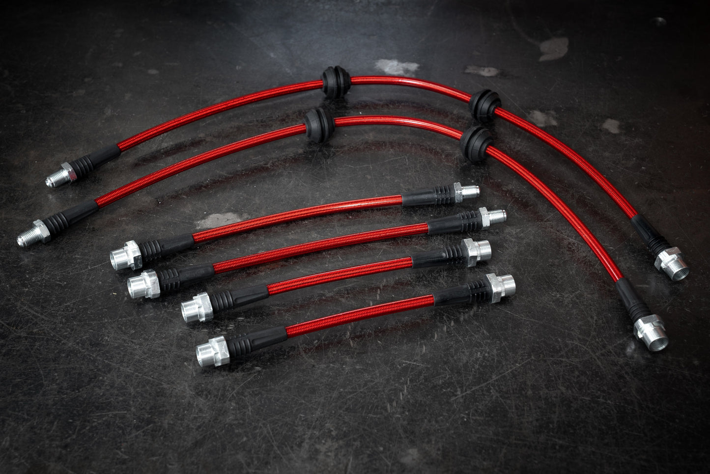 2008-2009 BMW E82 128i 135i Stainless Steel Complete 6 Brake Line Kit - DOT Compliant-Brake and Clutch Lines-grip-drift-No clutch line-Garagistic-bmw