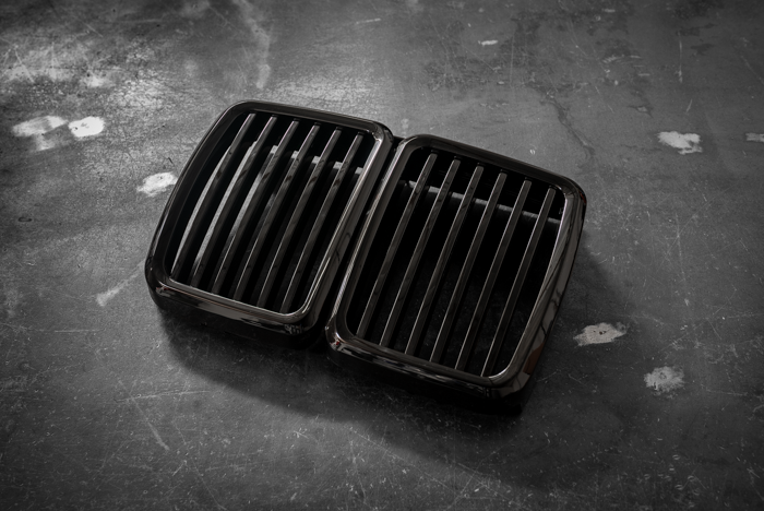 E30 Gloss Black Kidney Grill - Aftermarket Replacement (51131945877)-Exterior Body Parts-grip-drift-Garagistic-bmw